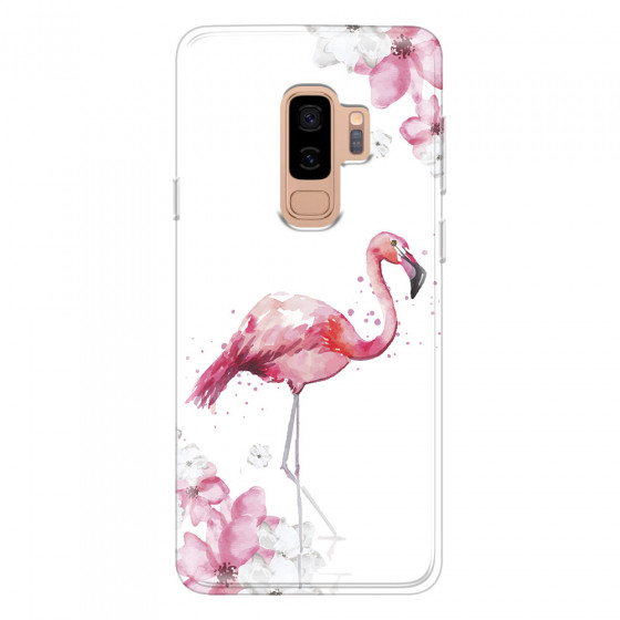 SAMSUNG - Galaxy S9 Plus - Soft Clear Case - Pink Tropes