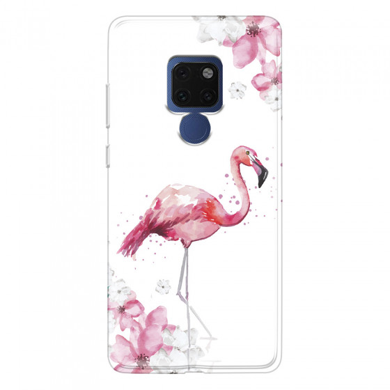 HUAWEI - Mate 20 - Soft Clear Case - Pink Tropes