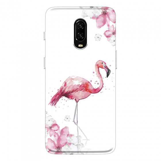 ONEPLUS - OnePlus 6T - Soft Clear Case - Pink Tropes