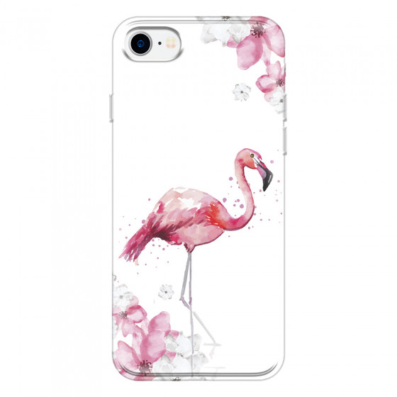 APPLE - iPhone 7 - Soft Clear Case - Pink Tropes