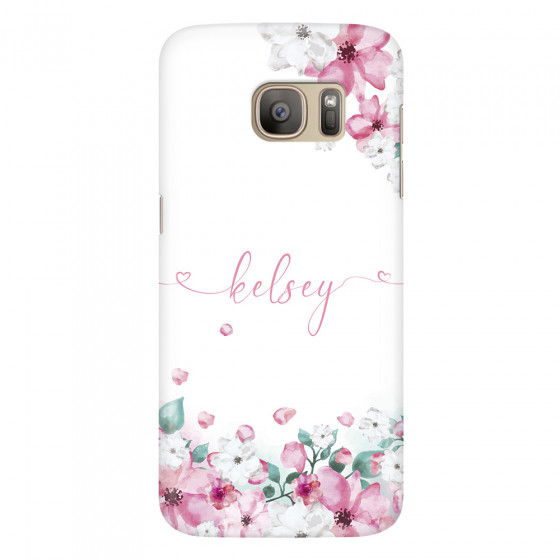 SAMSUNG - Galaxy S7 - 3D Snap Case - Watercolor Flowers Handwritten