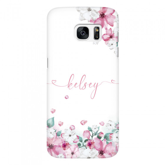 SAMSUNG - Galaxy S7 Edge - 3D Snap Case - Watercolor Flowers Handwritten