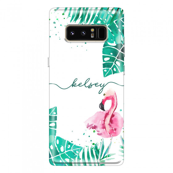 SAMSUNG - Galaxy Note 8 - Soft Clear Case - Flamingo Watercolor