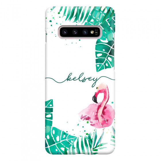 SAMSUNG - Galaxy S10 Plus - 3D Snap Case - Flamingo Watercolor