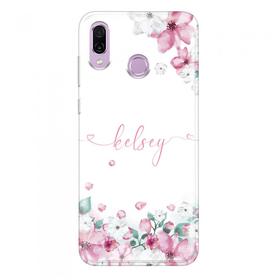 HONOR - Honor Play - Soft Clear Case - Watercolor Flowers Handwritten