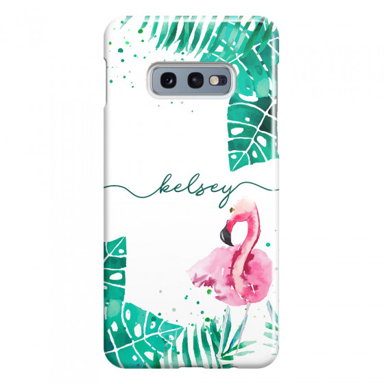 SAMSUNG - Galaxy S10e - 3D Snap Case - Flamingo Watercolor