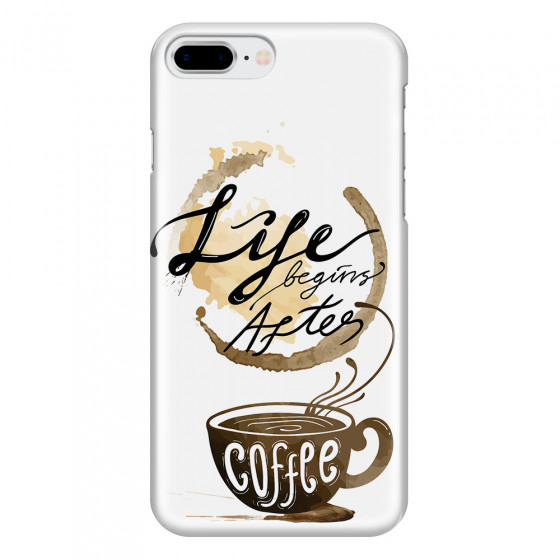 APPLE - iPhone 7 Plus - 3D Snap Case - Life begins after coffee