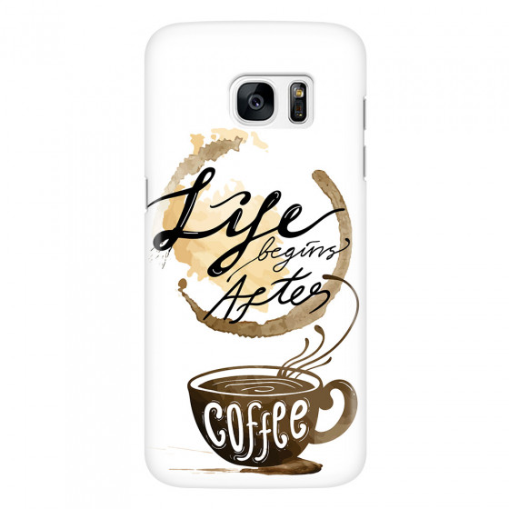 SAMSUNG - Galaxy S7 Edge - 3D Snap Case - Life begins after coffee