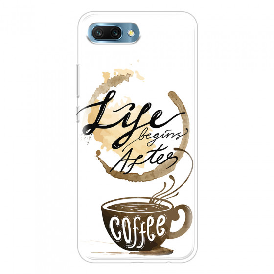 HONOR - Honor 10 - Soft Clear Case - Life begins after coffee