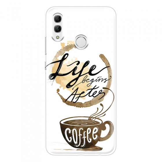 HONOR - Honor 10 Lite - Soft Clear Case - Life begins after coffee