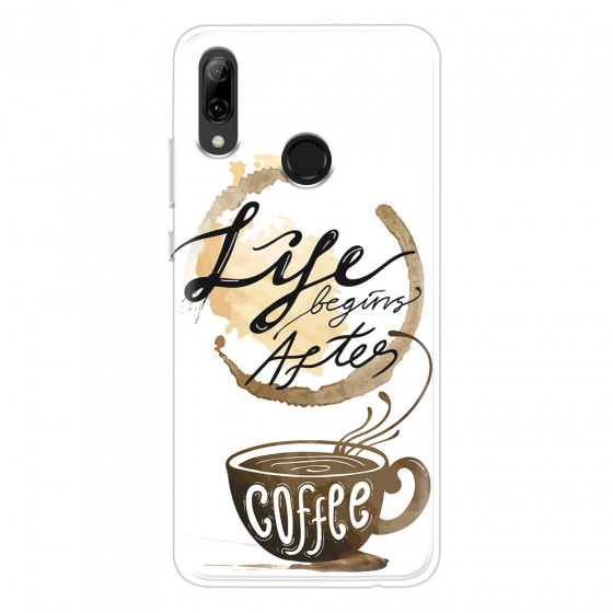 HUAWEI - P Smart 2019 - Soft Clear Case - Life begins after coffee