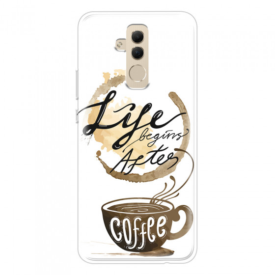 HUAWEI - Mate 20 Lite - Soft Clear Case - Life begins after coffee