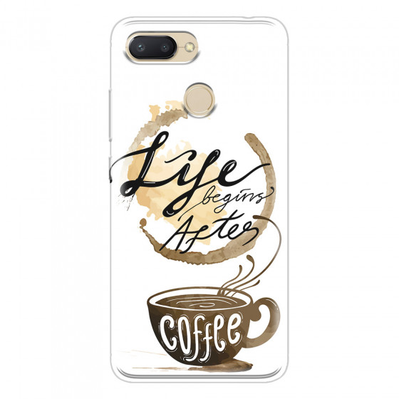 XIAOMI - Redmi 6 - Soft Clear Case - Life begins after coffee