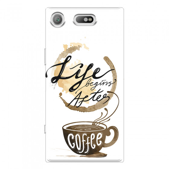 SONY - Sony XZ1 Compact - Soft Clear Case - Life begins after coffee