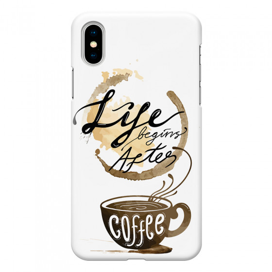 APPLE - iPhone X - 3D Snap Case - Life begins after coffee