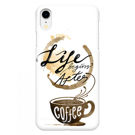 APPLE - iPhone XR - 3D Snap Case - Life begins after coffee