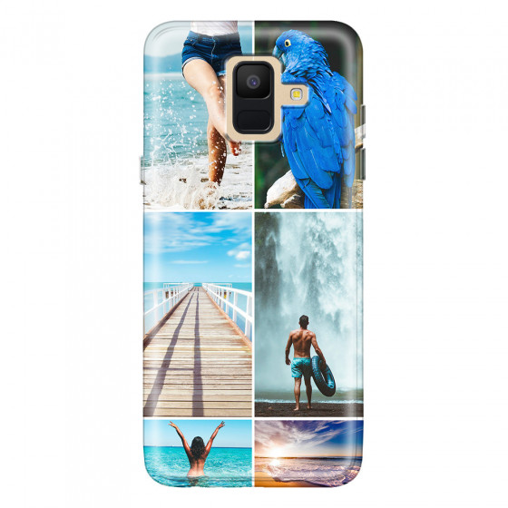 SAMSUNG - Galaxy A6 2018 - Soft Clear Case - Collage of 6