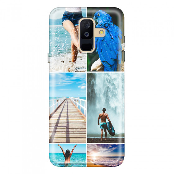SAMSUNG - Galaxy A6 Plus 2018 - Soft Clear Case - Collage of 6