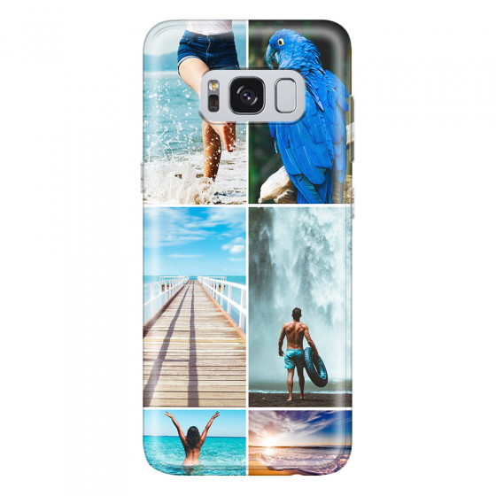 SAMSUNG - Galaxy S8 Plus - Soft Clear Case - Collage of 6