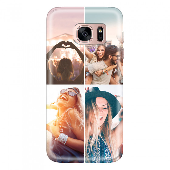 SAMSUNG - Galaxy S7 - Soft Clear Case - Collage of 4