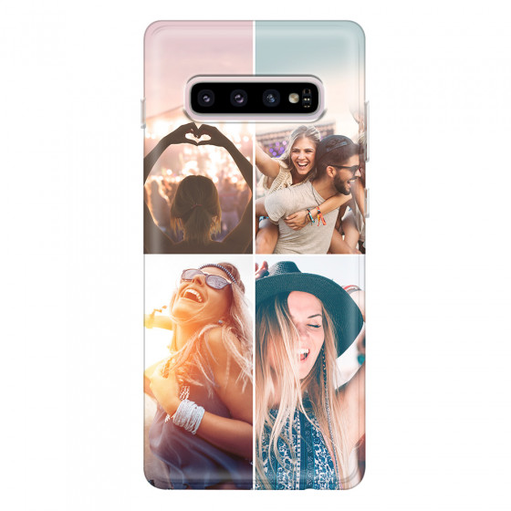 SAMSUNG - Galaxy S10 - Soft Clear Case - Collage of 4