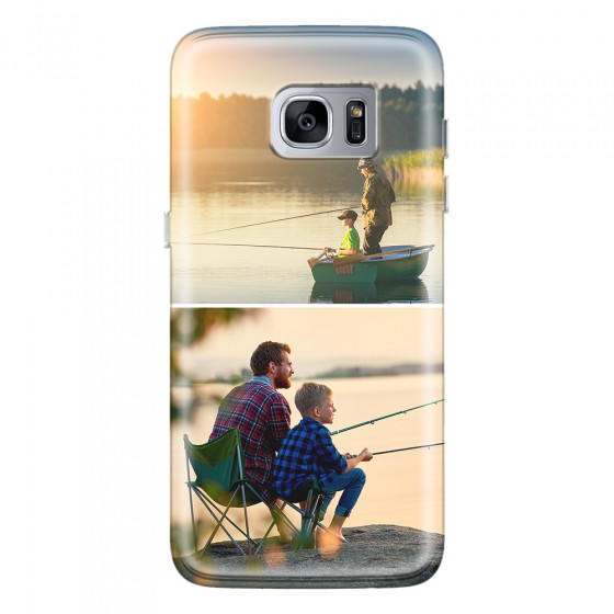 SAMSUNG - Galaxy S7 Edge - Soft Clear Case - Collage of 2