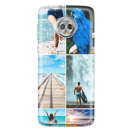 MOTOROLA by LENOVO - Moto G6 - Soft Clear Case - Collage of 6