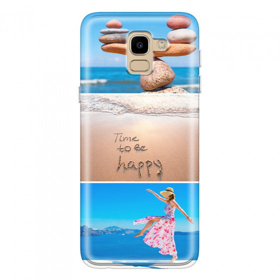 SAMSUNG - Galaxy J6 2018 - Soft Clear Case - Collage of 3