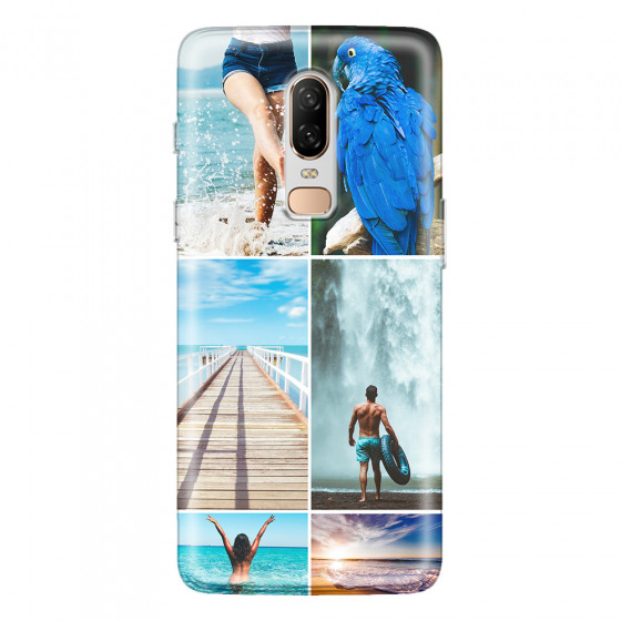 ONEPLUS - OnePlus 6 - Soft Clear Case - Collage of 6
