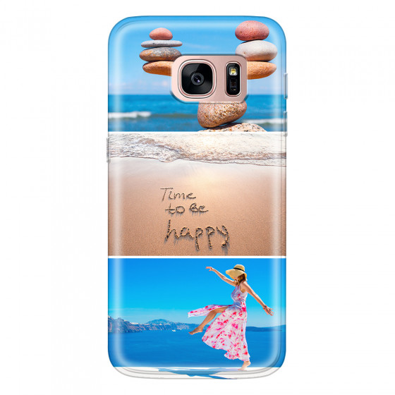 SAMSUNG - Galaxy S7 - Soft Clear Case - Collage of 3
