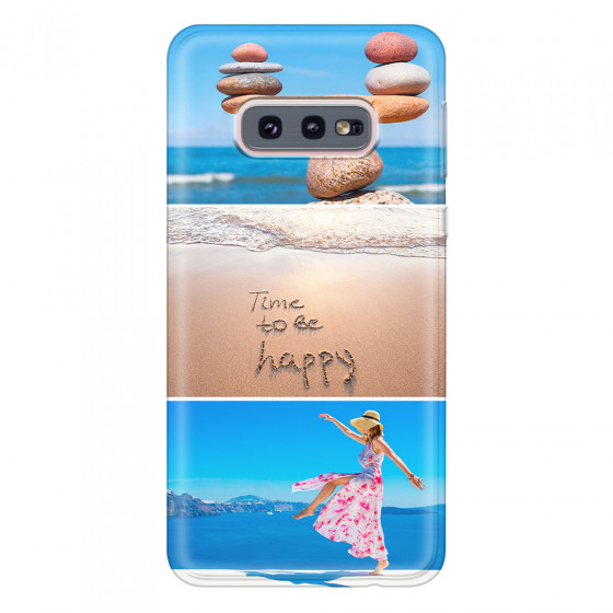 SAMSUNG - Galaxy S10e - Soft Clear Case - Collage of 3