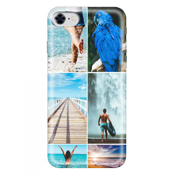 APPLE - iPhone 8 - Soft Clear Case - Collage of 6