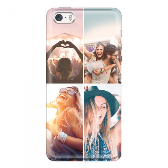 APPLE - iPhone 5S/SE - Soft Clear Case - Collage of 4