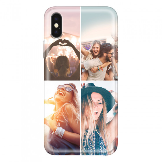 APPLE - iPhone XS - Soft Clear Case - Collage of 4