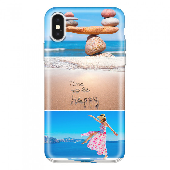 APPLE - iPhone X - Soft Clear Case - Collage of 3