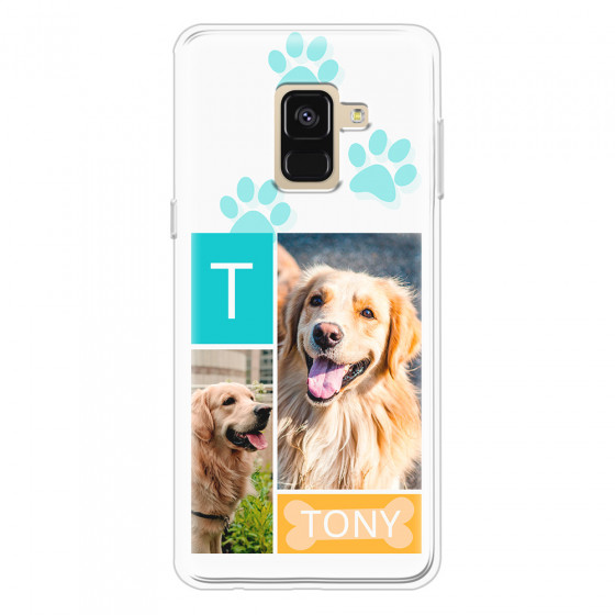 SAMSUNG - Galaxy A8 - Soft Clear Case - Dog Collage