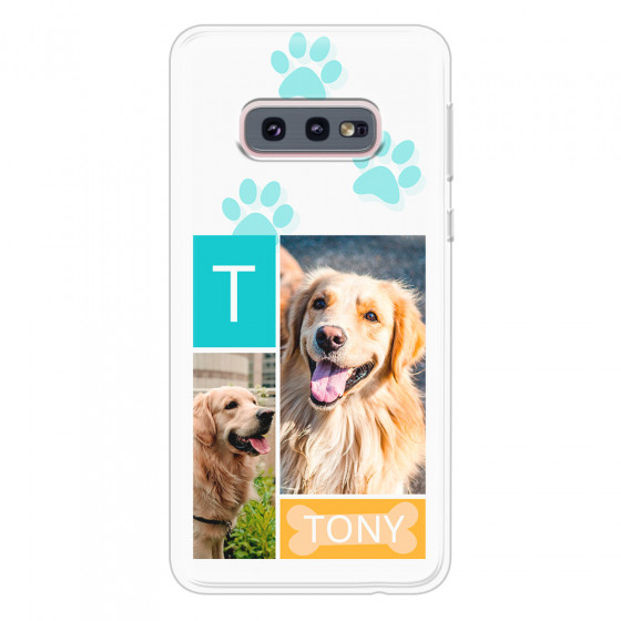 SAMSUNG - Galaxy S10e - Soft Clear Case - Dog Collage