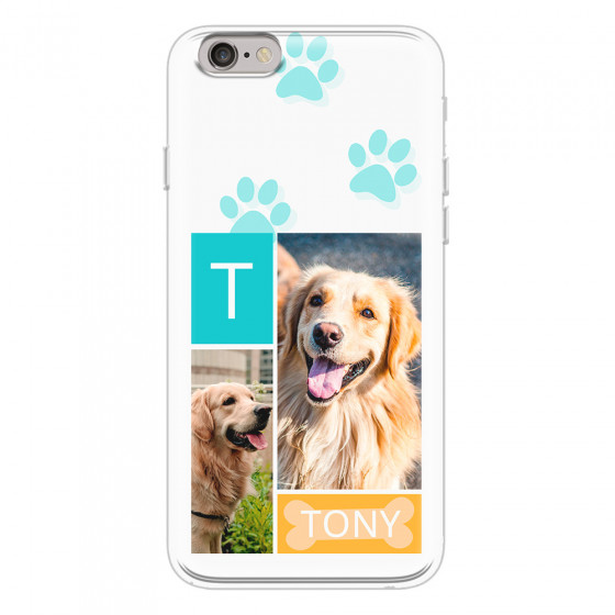 APPLE - iPhone 6S Plus - Soft Clear Case - Dog Collage