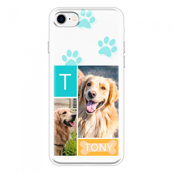 APPLE - iPhone 7 - Soft Clear Case - Dog Collage