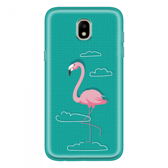 SAMSUNG - Galaxy J3 2017 - Soft Clear Case - Cartoon Flamingo