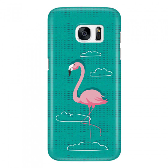 SAMSUNG - Galaxy S7 Edge - 3D Snap Case - Cartoon Flamingo