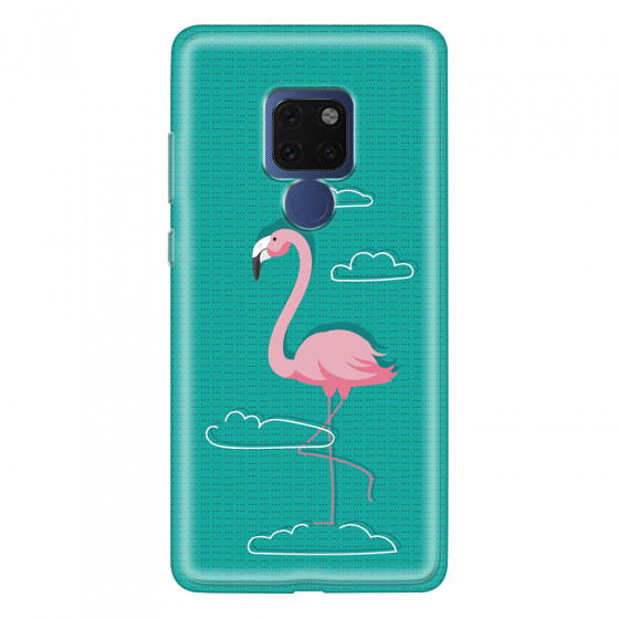 HUAWEI - Mate 20 - Soft Clear Case - Cartoon Flamingo