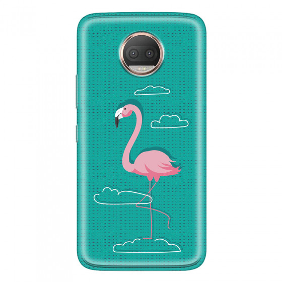 MOTOROLA by LENOVO - Moto G5s Plus - Soft Clear Case - Cartoon Flamingo