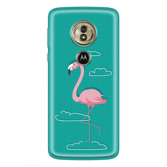 MOTOROLA by LENOVO - Moto G6 Play - Soft Clear Case - Cartoon Flamingo