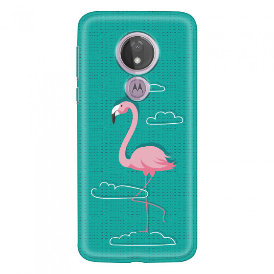 MOTOROLA by LENOVO - Moto G7 Power - Soft Clear Case - Cartoon Flamingo