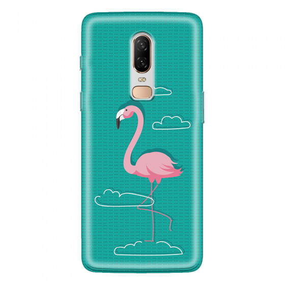 ONEPLUS - OnePlus 6 - Soft Clear Case - Cartoon Flamingo