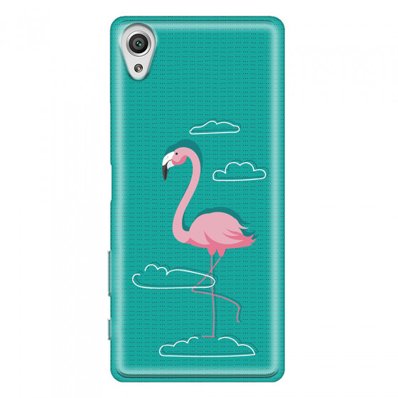 SONY - Sony XA1 - Soft Clear Case - Cartoon Flamingo