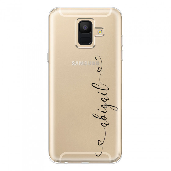 SAMSUNG - Galaxy A6 2018 - Soft Clear Case - Little Dark Hearts Handwritten