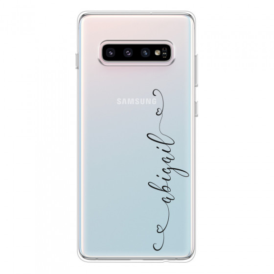 SAMSUNG - Galaxy S10 - Soft Clear Case - Little Dark Hearts Handwritten
