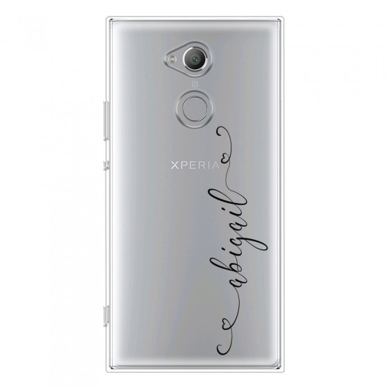 SONY - Sony XA2 Ultra - Soft Clear Case - Little Dark Hearts Handwritten